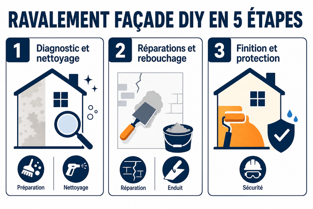 Ravalement façade diy en 5 étapes