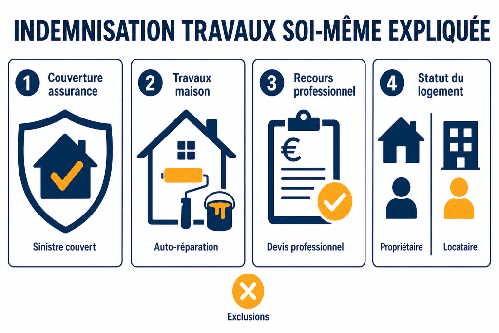 Indemnisation travaux soi-même expliquée