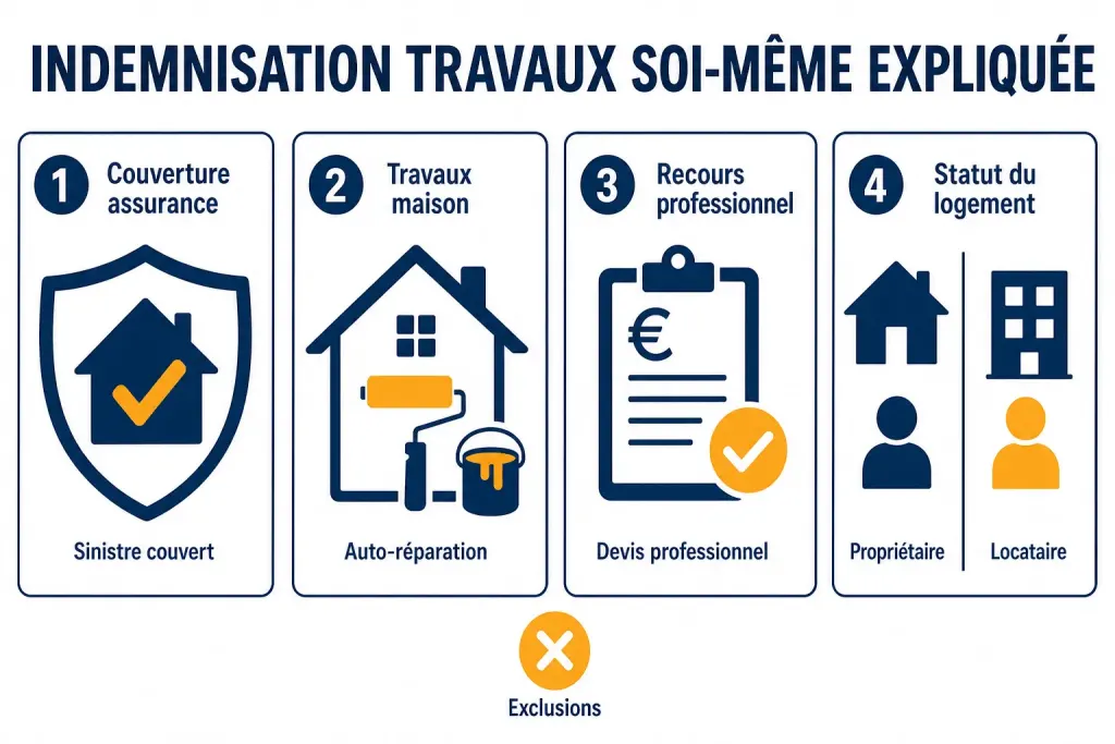 Indemnisation travaux soi-même expliquée