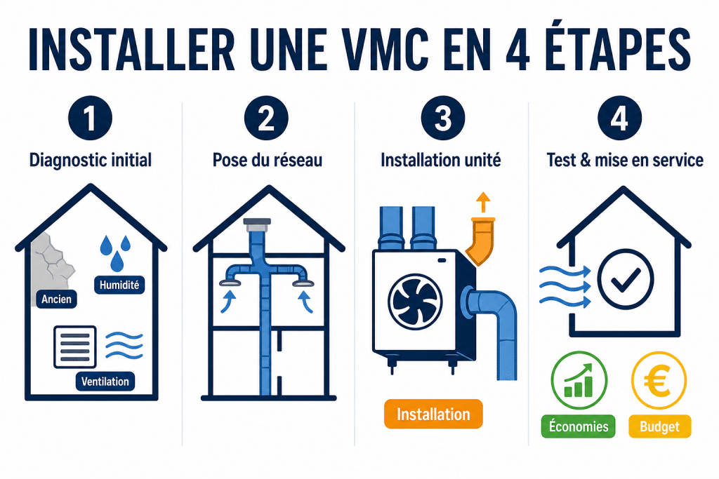 Installer une vmc en 4 étapes