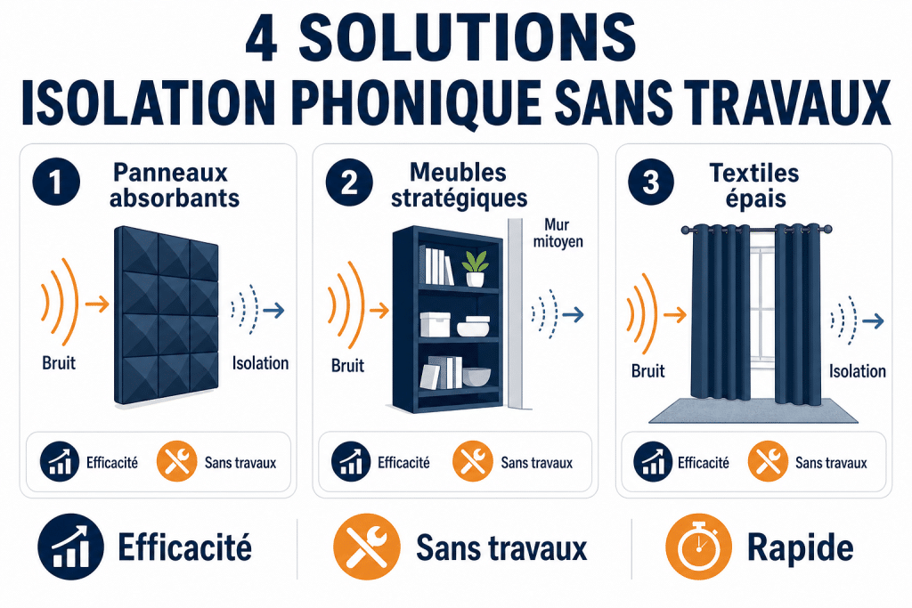 4 solutions isolation phonique sans travaux
