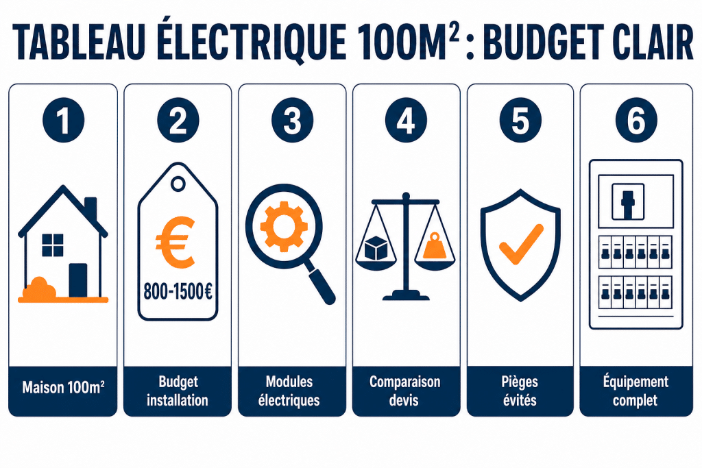 Tableau électrique 100m² : budget clair