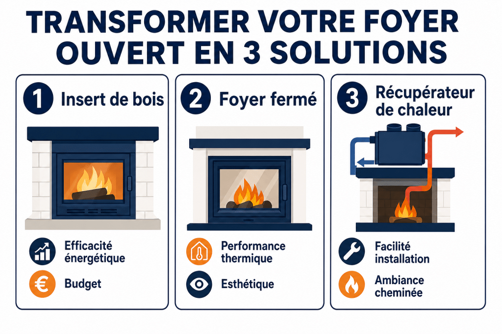 Transformer votre foyer ouvert en 3 solutions
