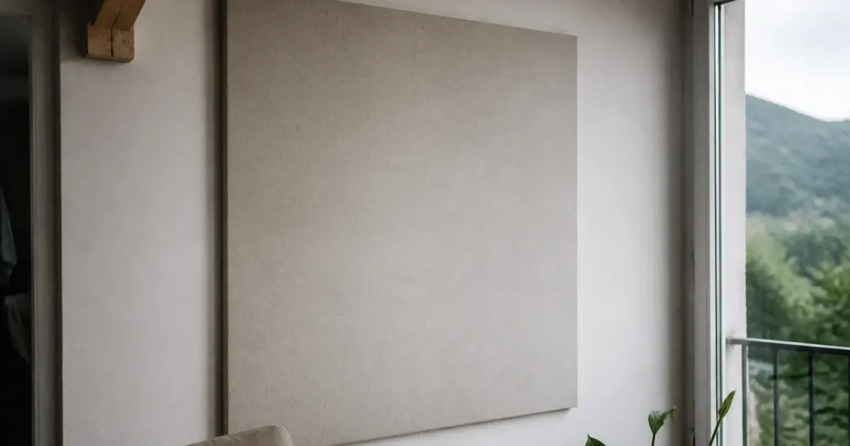 Panneau acoustique fixe contre mur interieur mittoyen